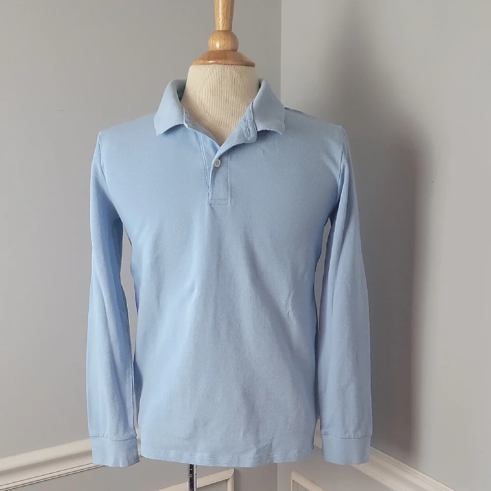 OLD NAVY‎ NeW Bundle of 3 Boy's Light Blue Long Sleeve School Uniform Polo Shirt